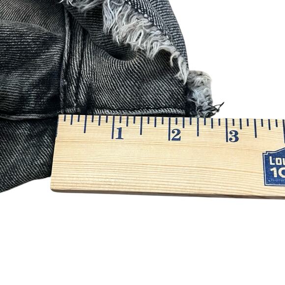 Fashion Nova Dazzle Dazzle Rhinestone Denim Shorts Size 9 Gray Cutoff Concert - Picture 8 of 9